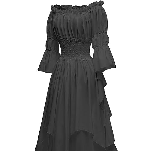 Women's Gothic Witch Dress Medieval Renaissance Costume Victorian Dress