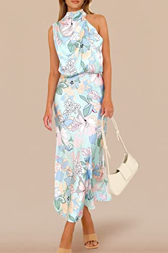 PRETTYGARDEN Women's Summer Satin Maxi Cocktail Dress