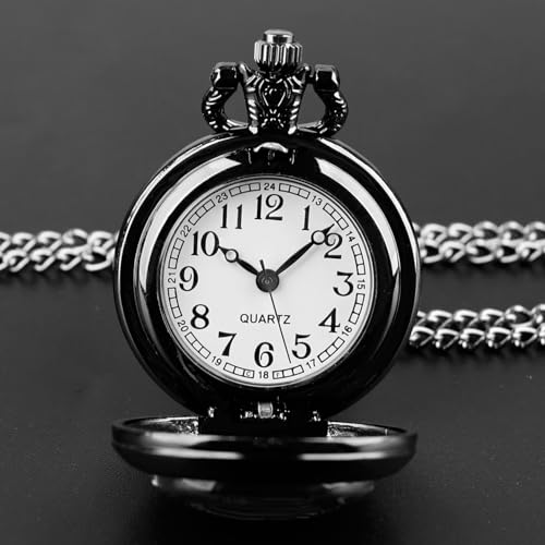 Classic Glass Dome Unisex Arabic Numerals Dial Quartz Pocket Watch Wom