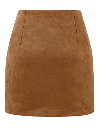 Womens High Waist Plaid Skirt Bodycon Pencil Wool Mini Skirts