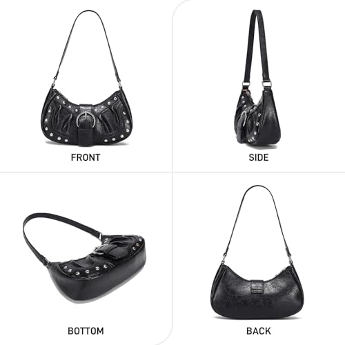 Y2K Small Shoulder Purse — Vintage Studded Goth Grunge