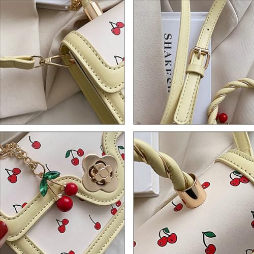 Cute Cherry Vegan Leather Shoulder Crossbody Bag