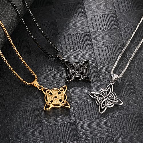 Celtic Witch Knot Necklace - Trinity Symbol