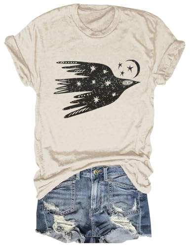 Beopjesk Womens Summer Giraffe Printed T-Shirt Funny Cute Animal Graphic Tees Tops