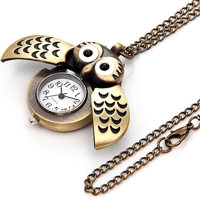 AKOAK 1 Pack Vintage Owl Pocket Watch Secondary image