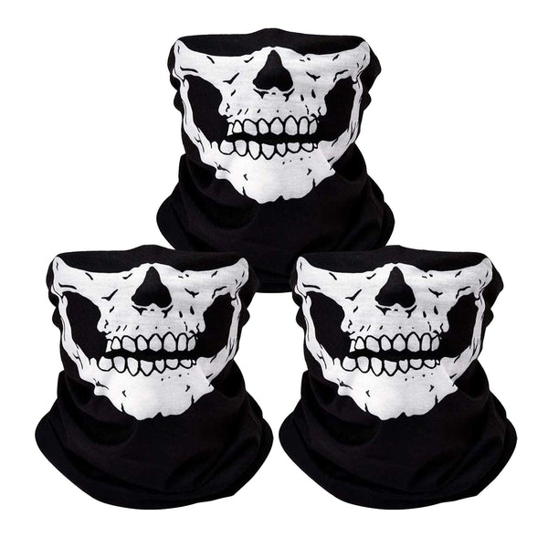 ZKSM 3Pcs Breathable Face Masks Skull Mask Seamless Balaclava Mask Headwear Scarf
