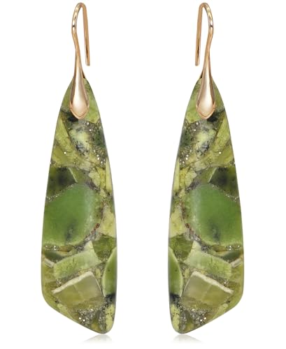 Natural Stone Triangle Boho Dangle Earrings Main image