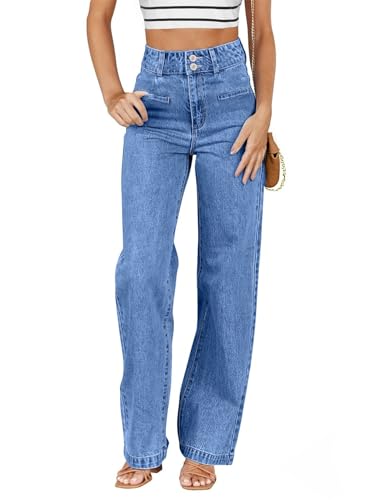 Sidefeel Women's Jeans High Waisted Straight Leg Stretchy Jeans