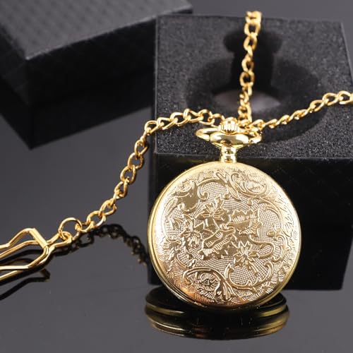 Vintage Pocket Watch Roman Numerals Scale Steampunk Hollowed Out Quart