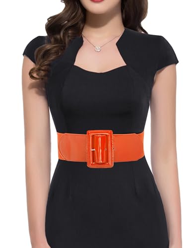 Women's Stretchy Belt 1950s 3 Inch Wide Elastic Belts