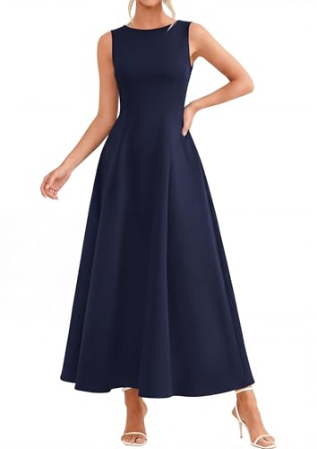 PRETTYGARDEN Women's Sleeveless Summer Elegant Maxi Dresses