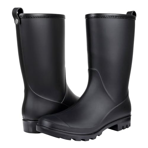 Women's Mid Calf Waterproof Rain Boots