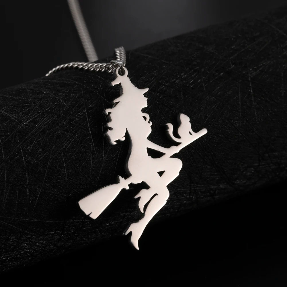 Mystical Cat Necklace - Witch Familiar Pendant Main image
