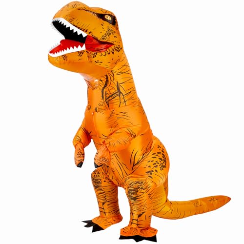 Inflatable T-Rex Costume, Adult&Kid Dinosaur Blow Up Suit for Halloween Cosplay Themed Parties, Dino Costume Main image