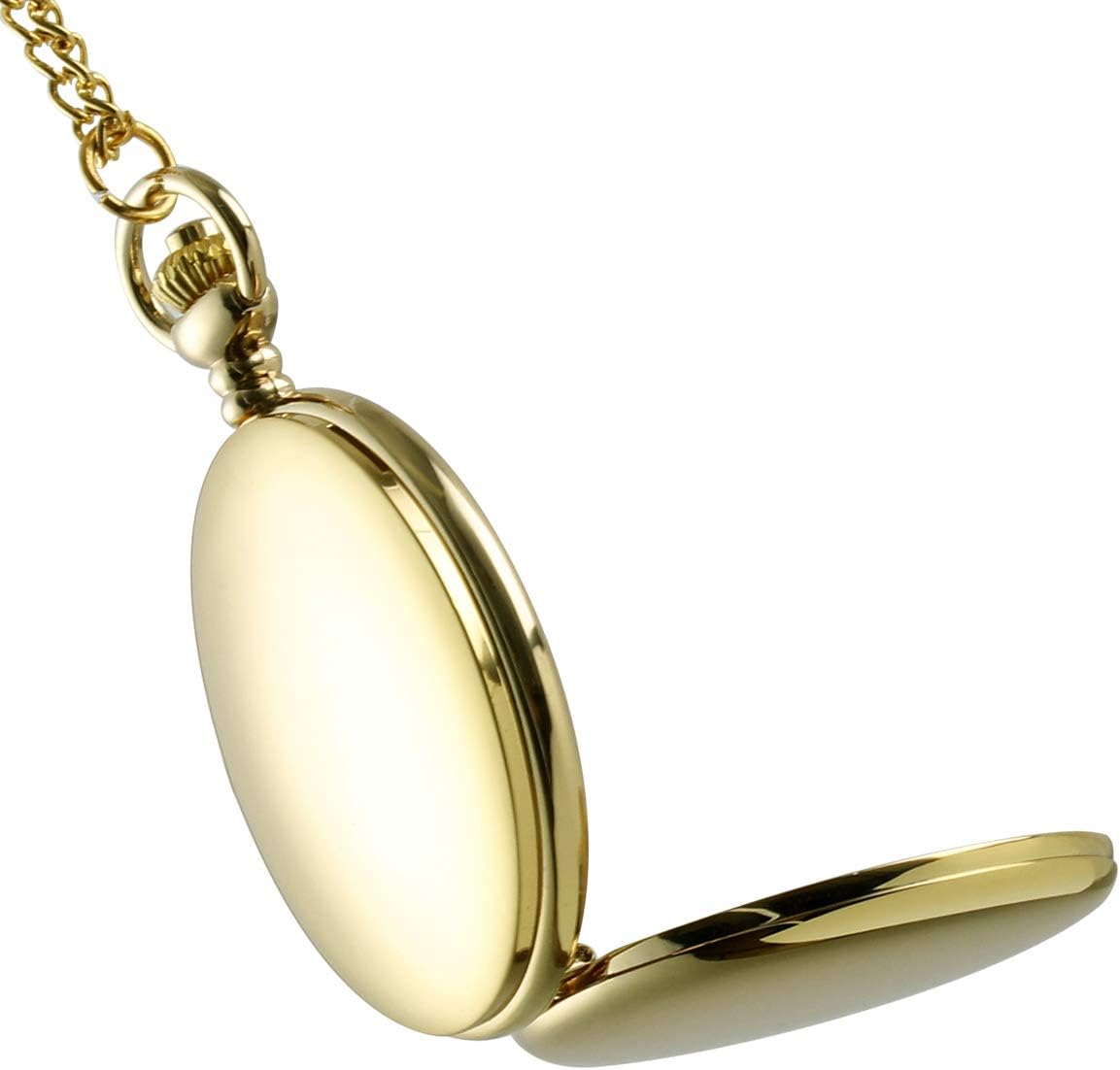 Smooth Vintage Pocket Watch with Chain