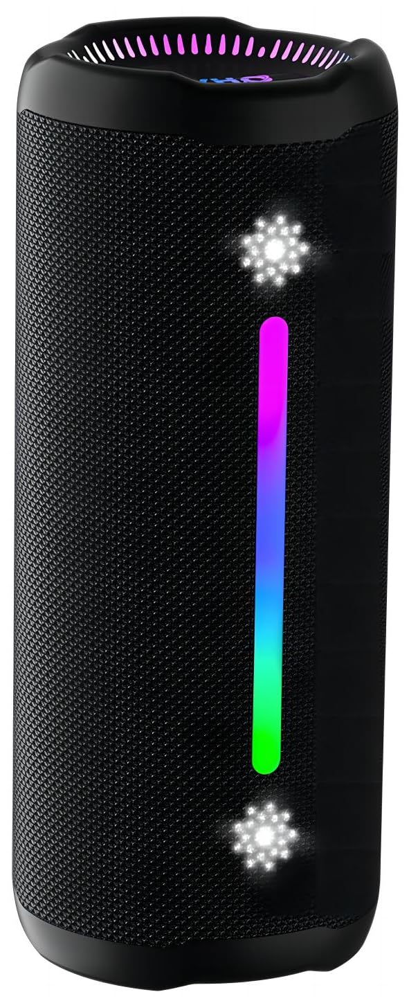 25W Outdoor Bluetooth Speaker – IPX7, Colorful Lights, 24H