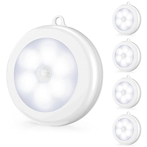 Mlambert 4 Pack Motion Sensor LED Night LED Light for Stairs, Cabinet, Cool White Main image