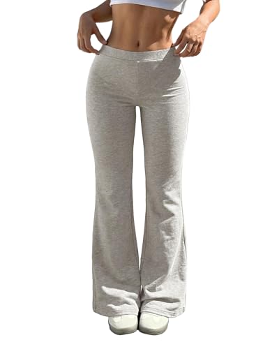 Womens Casual High Waist Flare Lounge Pants Stretchy Modal Bootcut