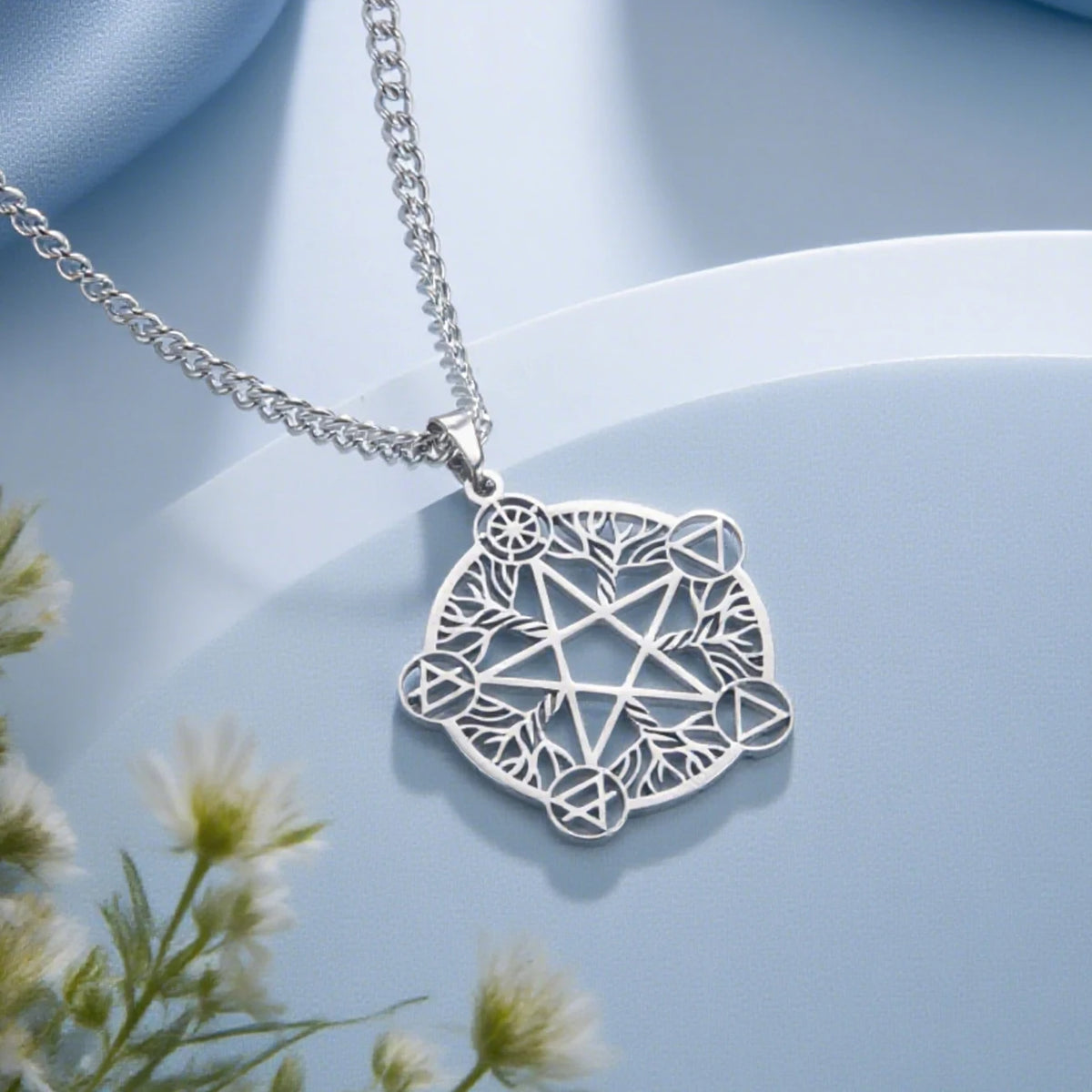 Stainless Steel Pentagram Necklace