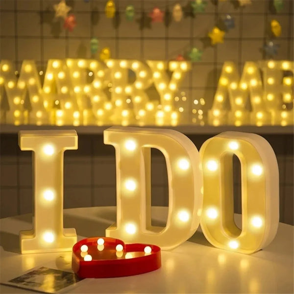 Number Letter Lamp Luminous Alphabet LED Light for Home Wedding Birthday Christmas Party Decoration