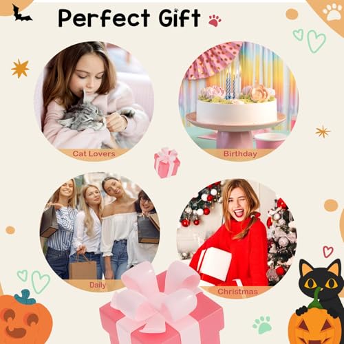 Adorable Black Cat Earrings for Women Cute Cat Paw Stud Earrings Halloween Christmas Jewelry Gifts
