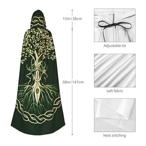 YETTA YANG Halloween Hooded Robe Cloak for Adult Men Women Christmas Hoodies Cape Cosplay Cosplay Costumes