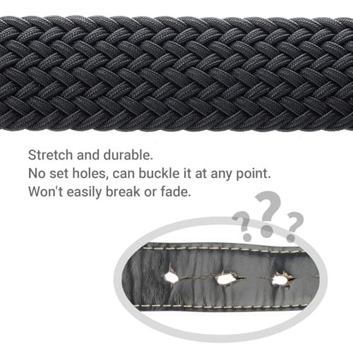 Womens Plus Size Belts 39 To 75inch Stretch Belt Black Elastic Belts
