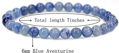 Angelstones Gemstones 6mm Round Beads Healing Crystal Bracelet for women