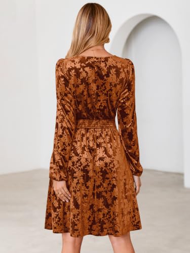 Simplee Womens Velvet Dress Fall Long Sleeve Cocktail Party Winter Dresses