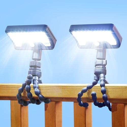 Motion Sensor Outdoor LED Light for Camping,fence, Patio (2, Black(6000k) Main image