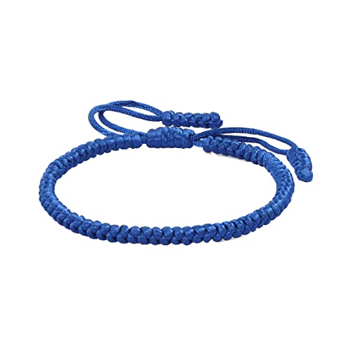 COLORFUL BLING Handmade Tibetan String Bracelet Adjustable Woven Rope Knot Buddhist Kabbalah Protection Lucky Friendship Bracelets for Mens Womens Amulet Gifts