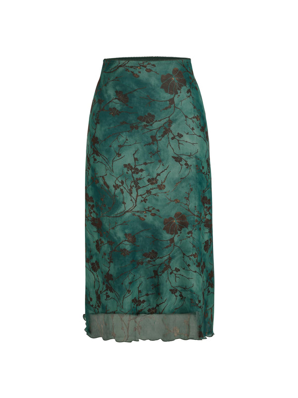 CIDER Women’s Mesh Floral Boho Long Midi Skirts