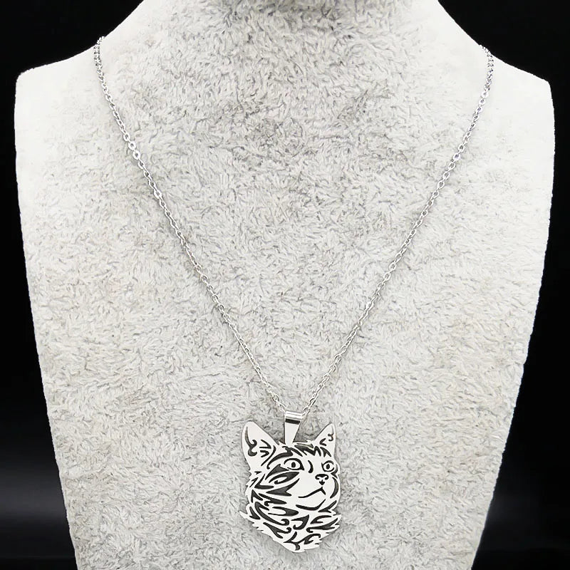Cat Silhouette Necklace - Feline Spirit Jewelry
