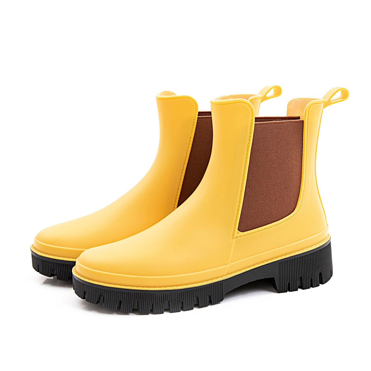 Women's Short Rain Boots Waterproof Chelsea Rain Boots For