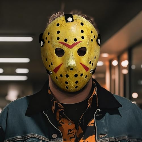 CASA CLAUSI Halloween Horror Hockey Mask Cosplay Costume Prop Adult