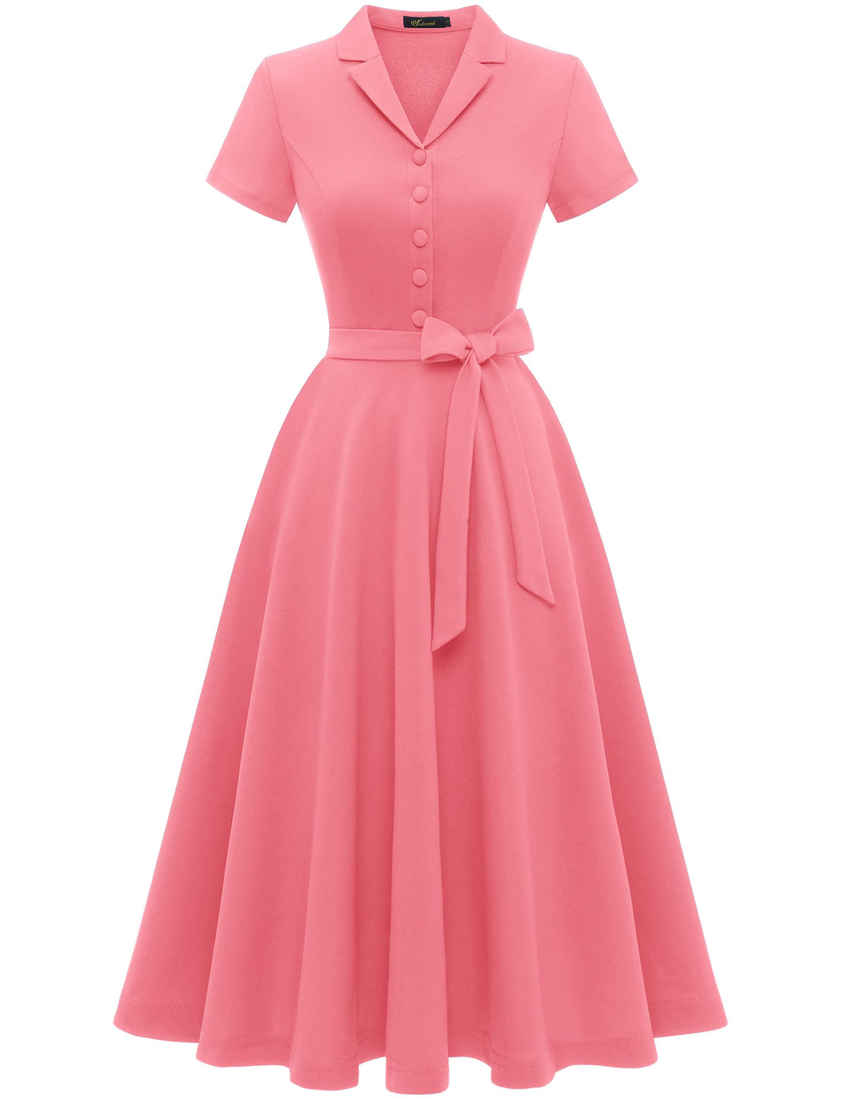 Wedtrend Women's Vintage Tea Dress, Short Sleeve Cocktail Party Dress Work Church Casual Dress