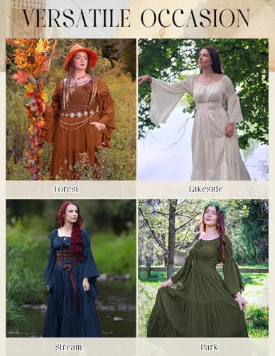 Scarlet Darkness Renaissance Dress Women Long Sleeve Off Shoulder Dresses