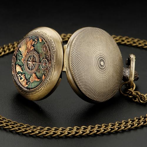 Vintage Pocket Watch for Women Men Dragon Eagle Crow Design Bronze Qua