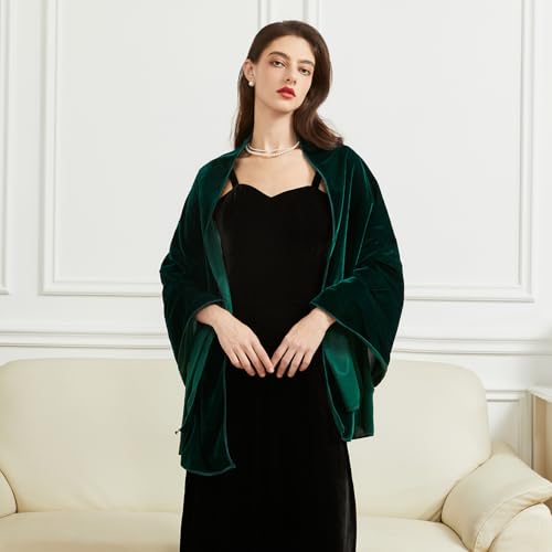 Huralona Women Velvet Shawl and Wrap Wedding Bridal Scarf for Evening Dress