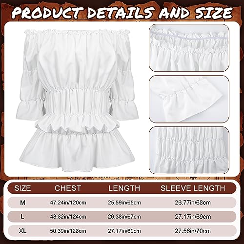 Suhine 3 Pcs Women Renaissance Medieval Pirate Costume