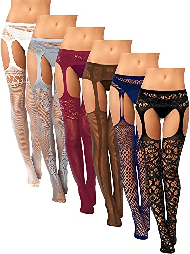 Fishnet Thigh-High Stockings – 6 Pairs Plus Size Main image