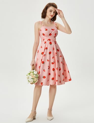 Summer Dress Spaghetti Strap Flowy Midi Beach Sundress Wedding Guest Cocktail Dress Secondary image