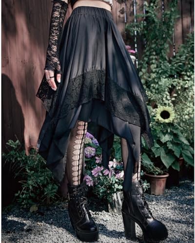 Renaissance Pirate Fairy Skirt for Women Layered Midi Skirts