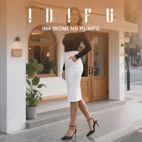 IDIFU IN4 High Heels for Women Stiletto Pumps Closed Toe