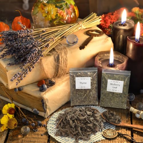 Witchcraft Herbs Kit, Dried Herbs and Flowers for Witch Beginners, 40 Pack