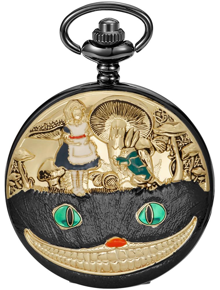 Nostalgia Movie Theme Design Alloy Quartz Pocket Watch with Necklace C
