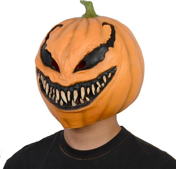 Creepy Pumpkin Mask, Scary Pumpkin Head Mask For Halloween Costume Party Props Adult Men Women