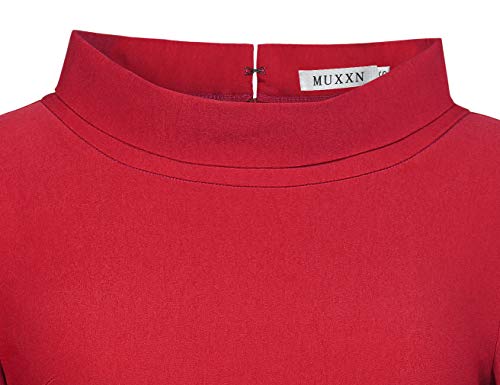 Women's 1950s Vintage 3/4 Sleeve Elegant Collar Cocktail Evening Dress