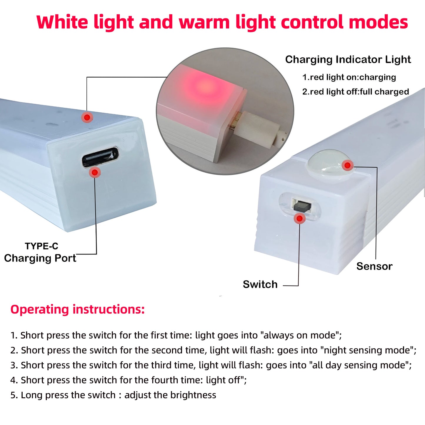 Wireless Rechargeable LED Night LED Light