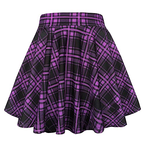 Urban CoCo Women's Basic Versatile Stretchy Flared Casual Mini Skater Skirt Secondary image